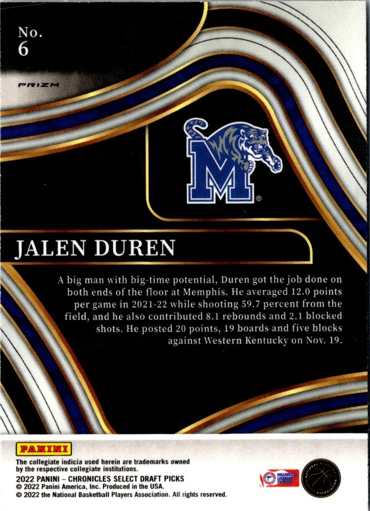 2022 Panini Chronicles Draft Picks Jalen Duren