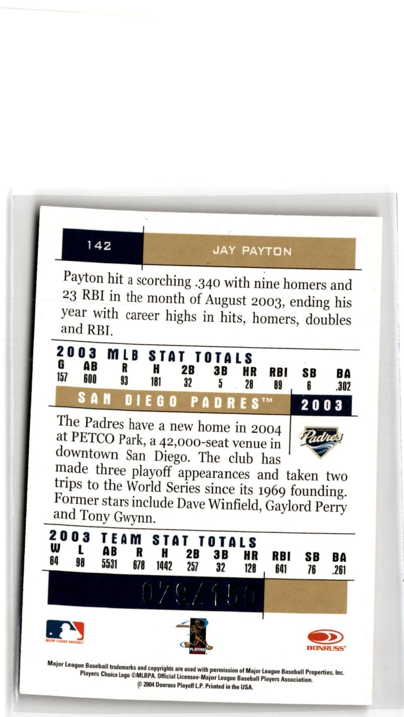 2004 Donruss Team Heroes Jay Payton