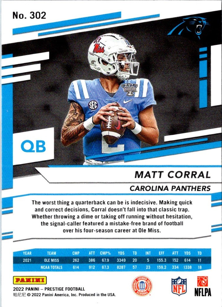 2022 Panini Prestige Matt Corral