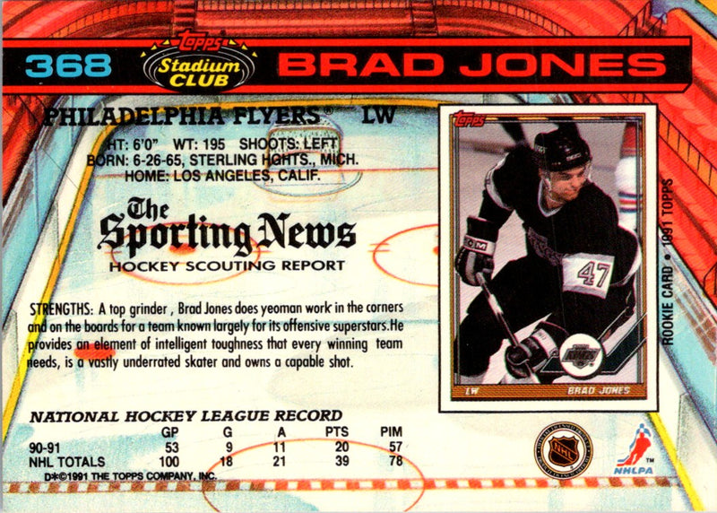 1991 Stadium Club Brad Jones