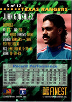 1994 Stadium Club Team Finest Juan Gonzalez #5