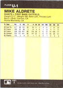 1986 Fleer Update Mike Aldrete