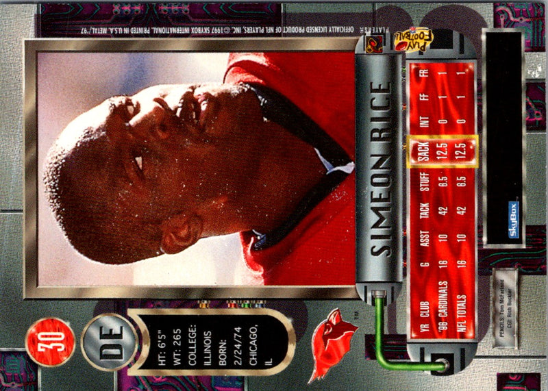 1997 Metal Universe Simeon Rice