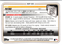2020 Bowman Chrome Prospects Luis Patino #BCP-235