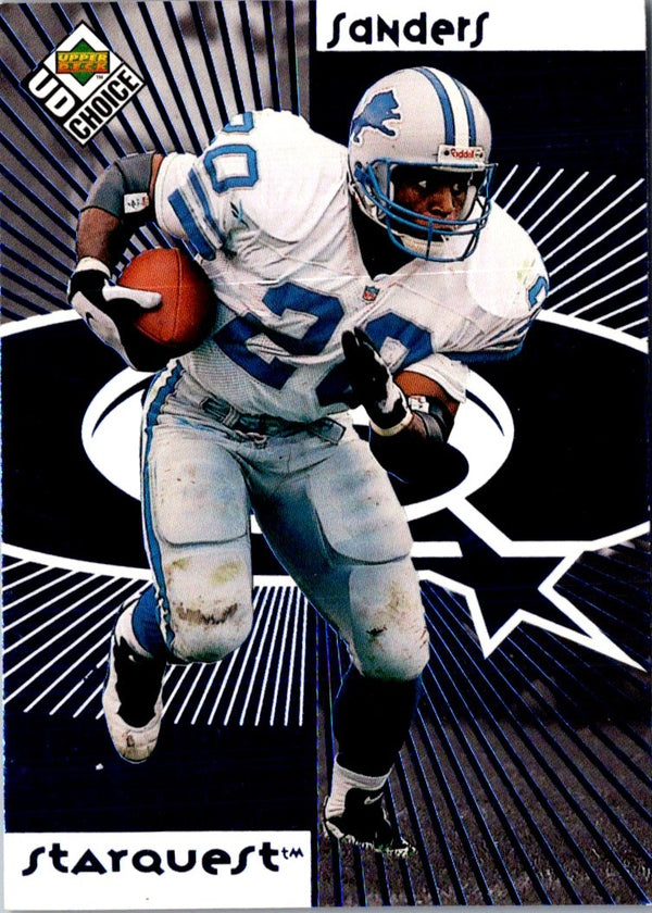 1998 UD Choice StarQuest/RookQuest Green Barry Sanders/Tavian Banks #SR03