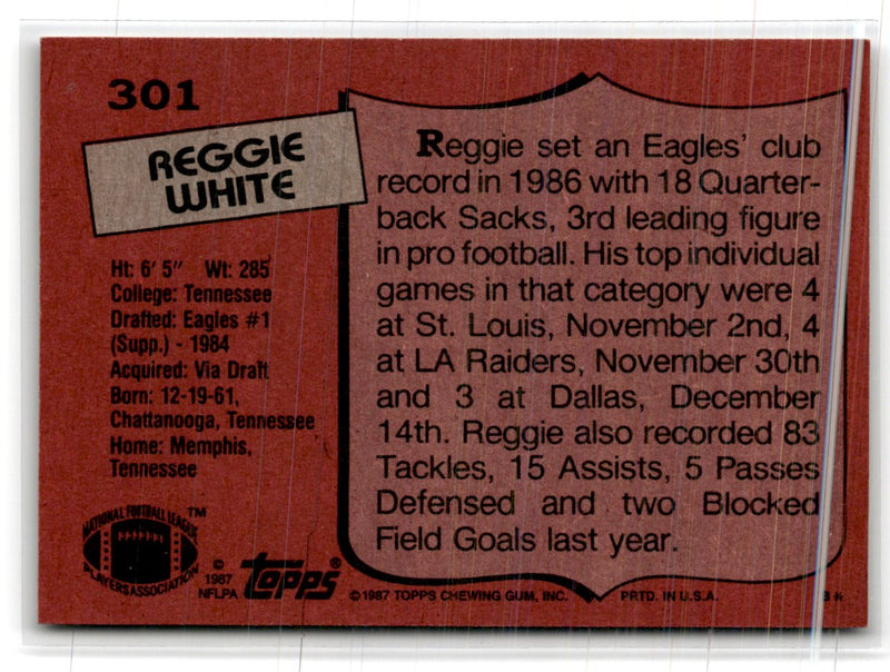 1987 Topps Reggie White