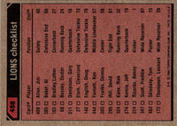 1980 Topps Team Checklists Dexter Bussey/Freddie Scott/Jim Allen/Luther Bradley/Al Baker #488