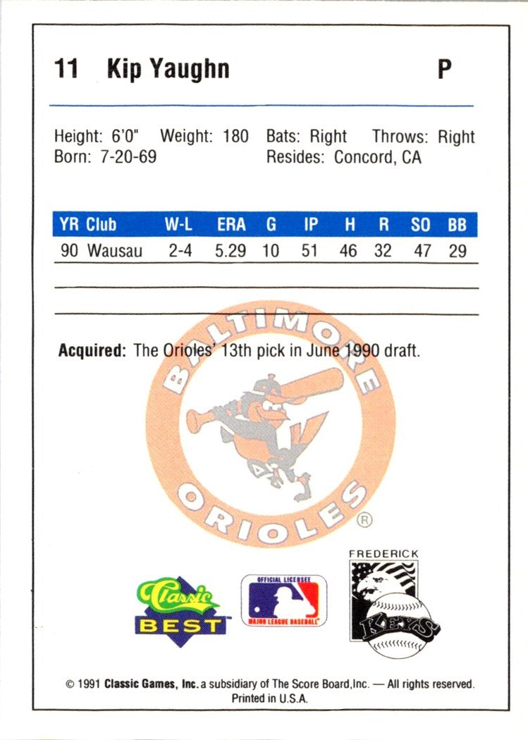 1991 Classic Best Frederick Keys Kip Yaughn