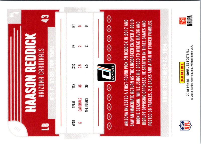 2018 Donruss Haason Reddick