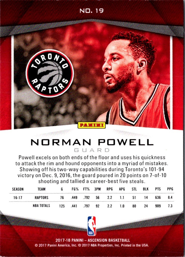 2017 Panini Ascension Norman Powell