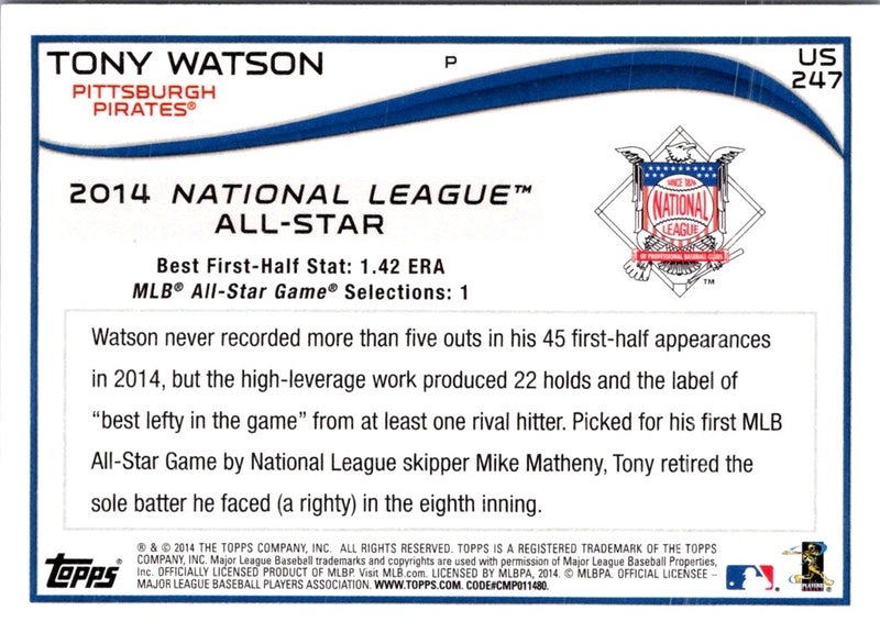 2014 Topps Update Tony Watson