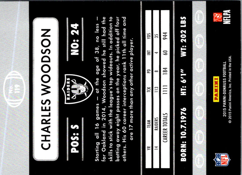 2015 Donruss Charles Woodson