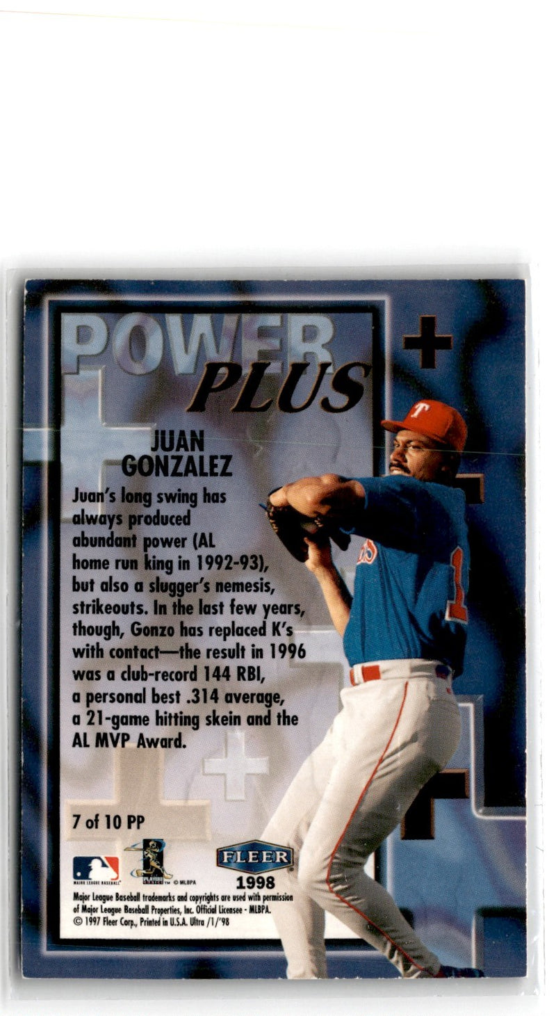 1998 Ultra Power Plus Juan Gonzalez