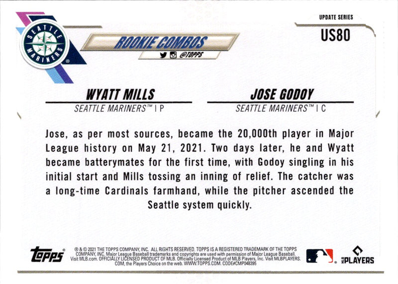 2021 Topps Update Jose Godoy / Wyatt Mills