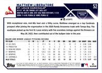 2023 Topps Matthew Liberatore #52 Rookie
