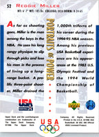 1996 Upper Deck USA Reggie Miller #52