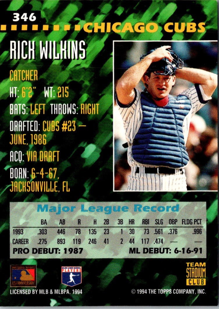 1994 Stadium Club Team Rick Wilkins