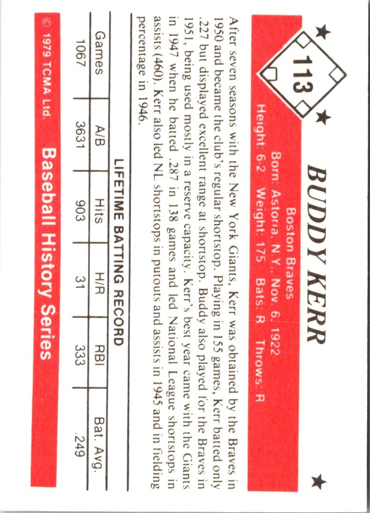 1979 TCMA 50's Buddy Kerr