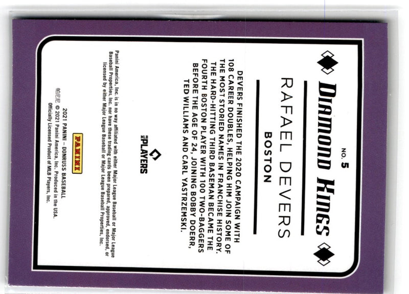 2021 Donruss Rafael Devers