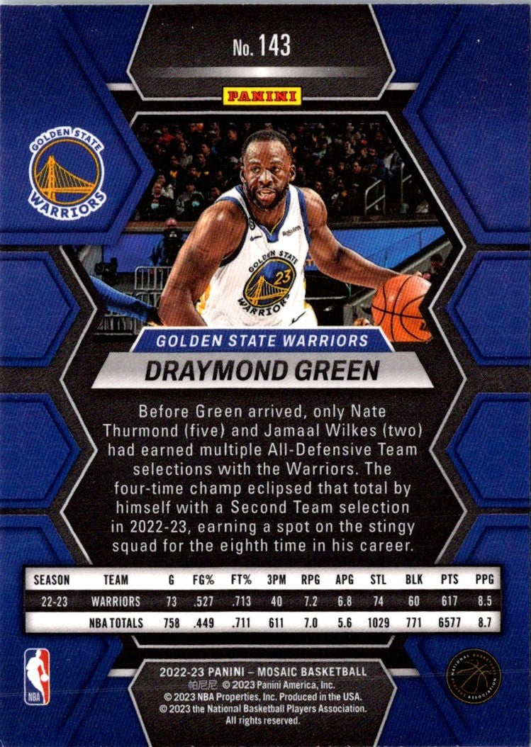 2022 Panini Mosaic Blue Draymond Green