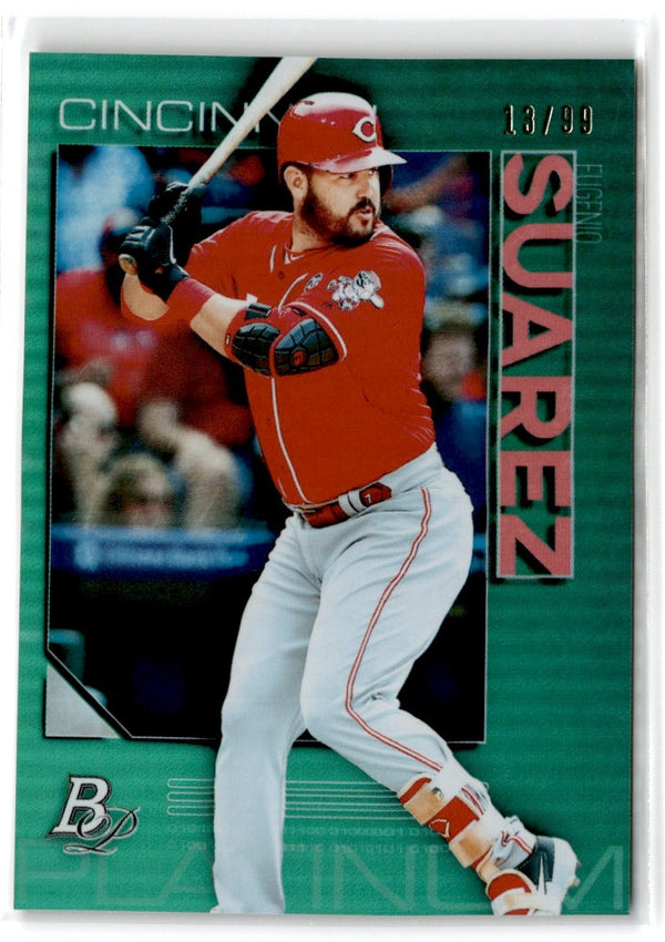 2020 Bowman Chrome Green Refractor Eugenio Suarez #33 13/99