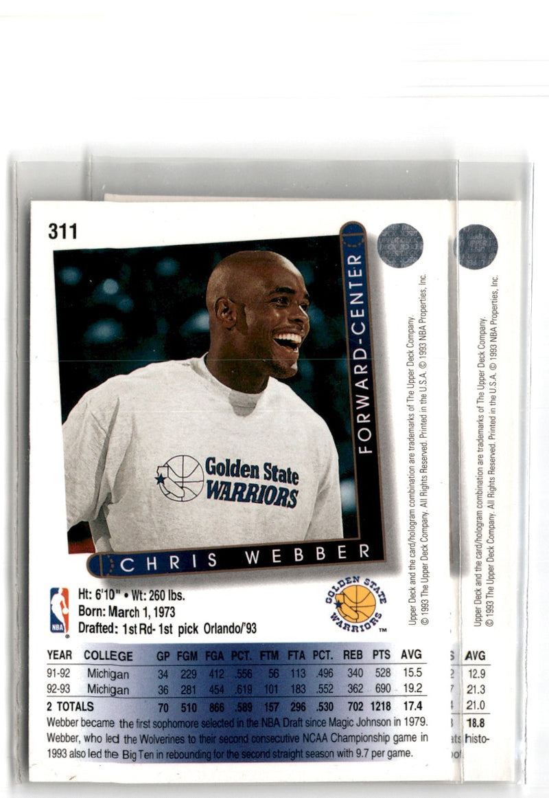1993 Upper Deck Chris Webber