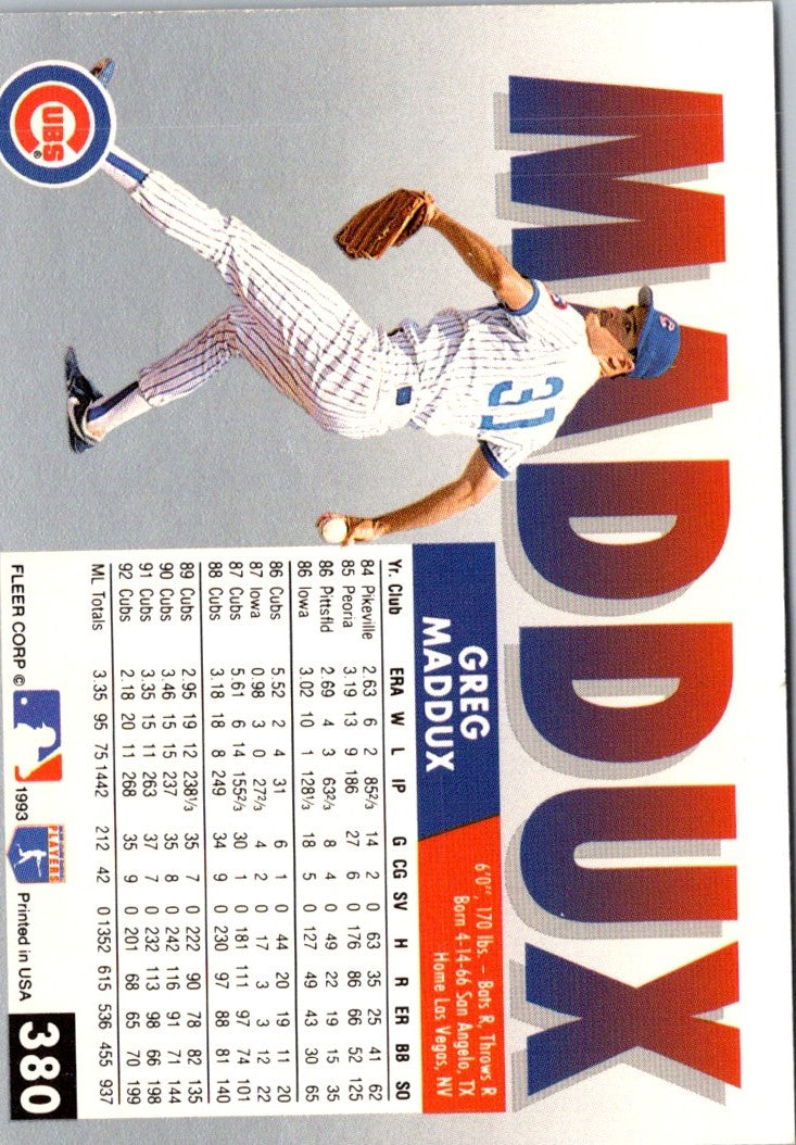 1993 Fleer Greg Maddux