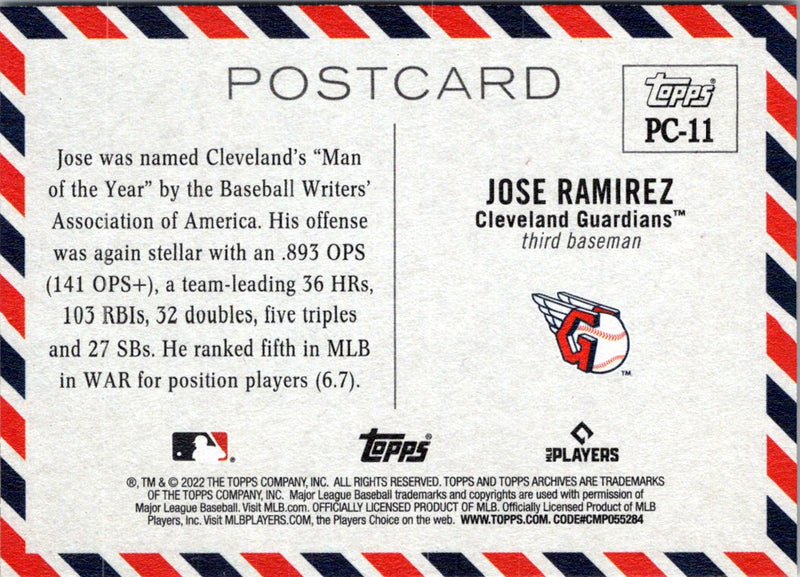 2022 Topps 1987 Baseball Blue Jose Ramirez