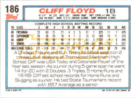 1992 Topps Gold Cliff Floyd #186