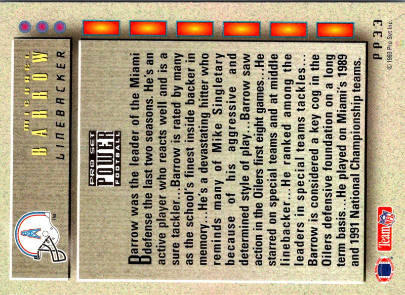 1993 Pro Set Power Update Prospects Micheal Barrow
