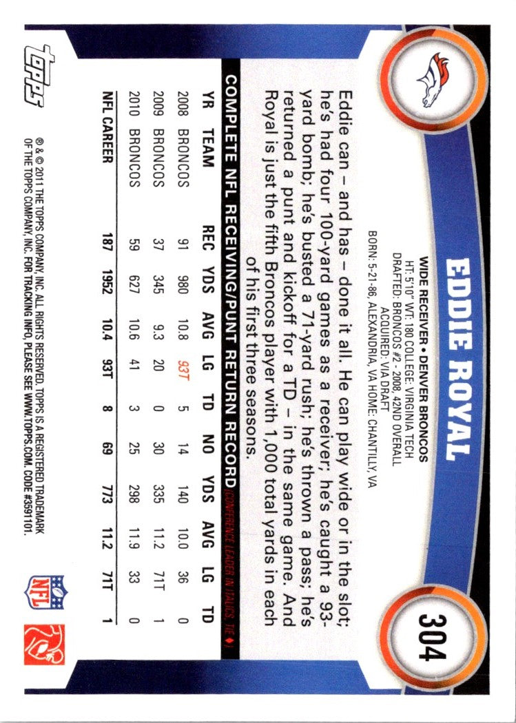 2011 Topps Eddie Royal