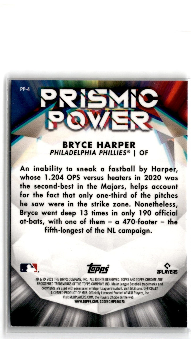 2021 Topps Chrome Prismic Power Bryce Harper