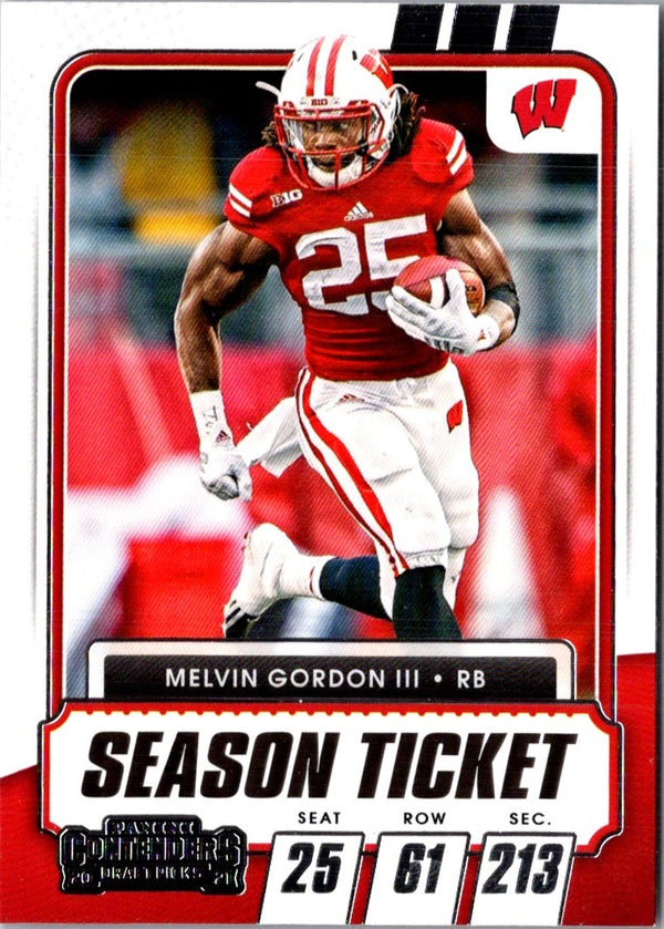 2021 Panini Contenders Draft Picks Game Ticket Red Melvin Gordon III #64