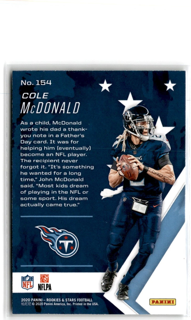 2020 Panini Rookies & Stars Cole McDonald