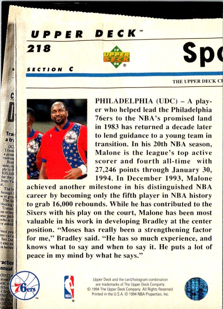 1993 Upper Deck Special Edition Moses Malone