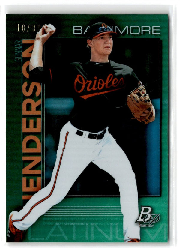 2020 Bowman Platinum Top Prospects Green Gunnar Henderson #TOP-70 /99