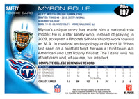 2010 Topps Myron Rolle #197 Rookie