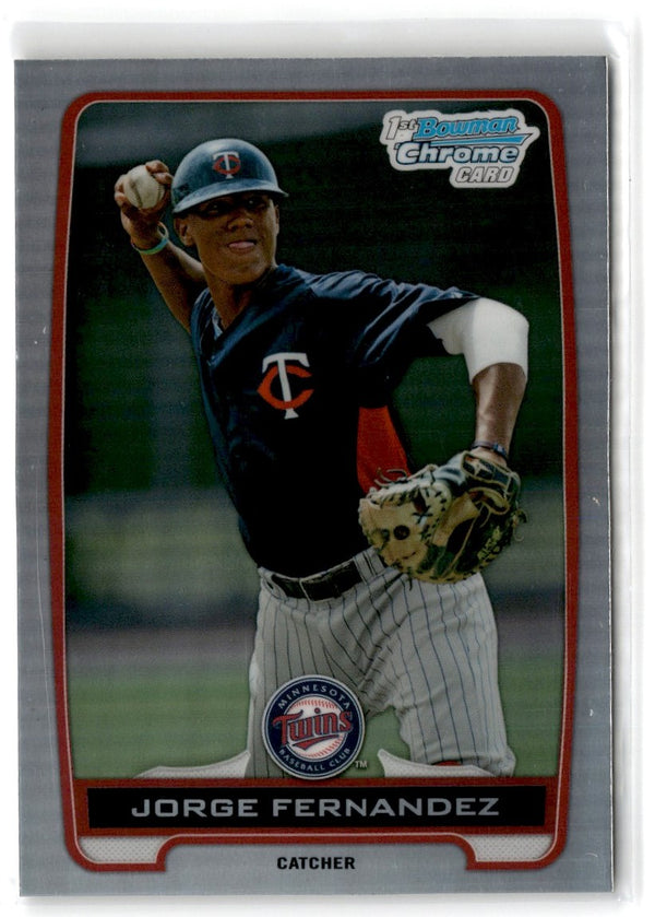 2012 Bowman Draft Picks & Prospects Chrome Jorge Fernandez #BDPP70 Refractor