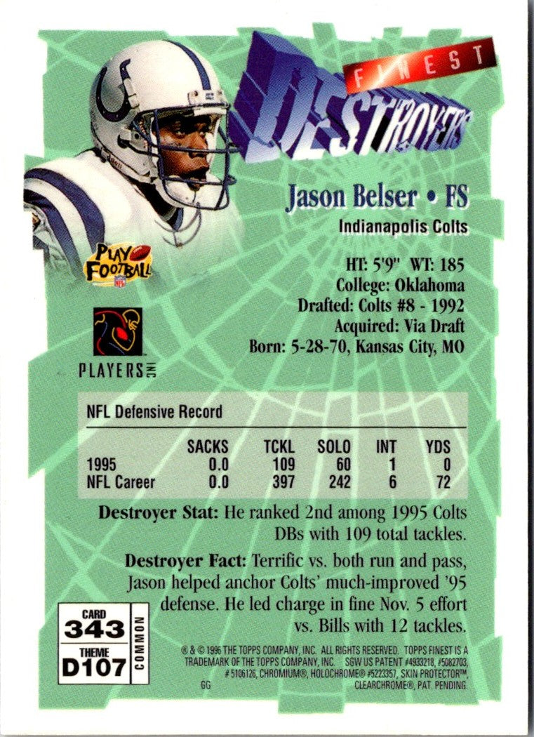 1996 Finest Jason Belser