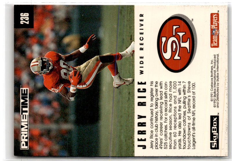 1992 SkyBox Primetime Jerry Rice