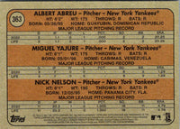 2021 Topps Heritage Red 2021 Rookie Stars - Yankees - Nick Nelson/Albert Abreu/Miguel Yajure #363