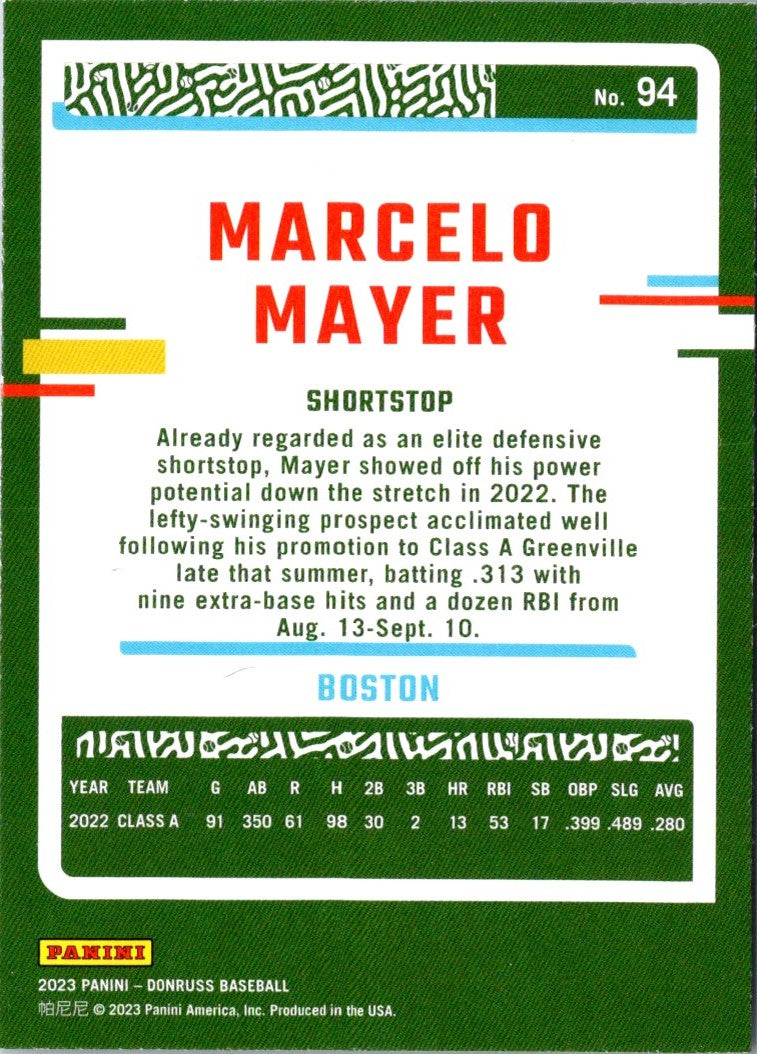 2023 Donruss Marcelo Mayer