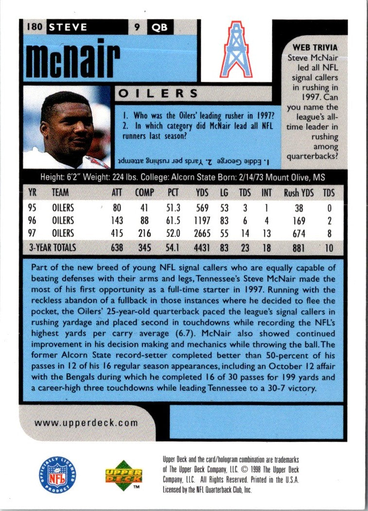 1994 Upper Deck Steve McNair