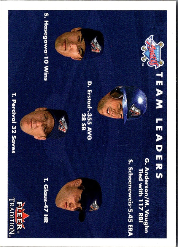 2001 Fleer Tradition Darin Erstad/Troy Glaus/Troy Percival/Shigetoshi Hasegawa #449