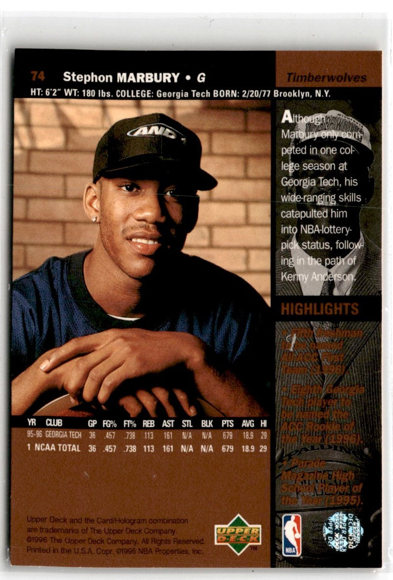 1996 Upper Deck Stephon Marbury