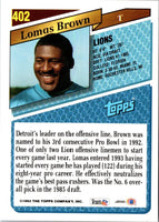 1993 Topps Lomas Brown #402