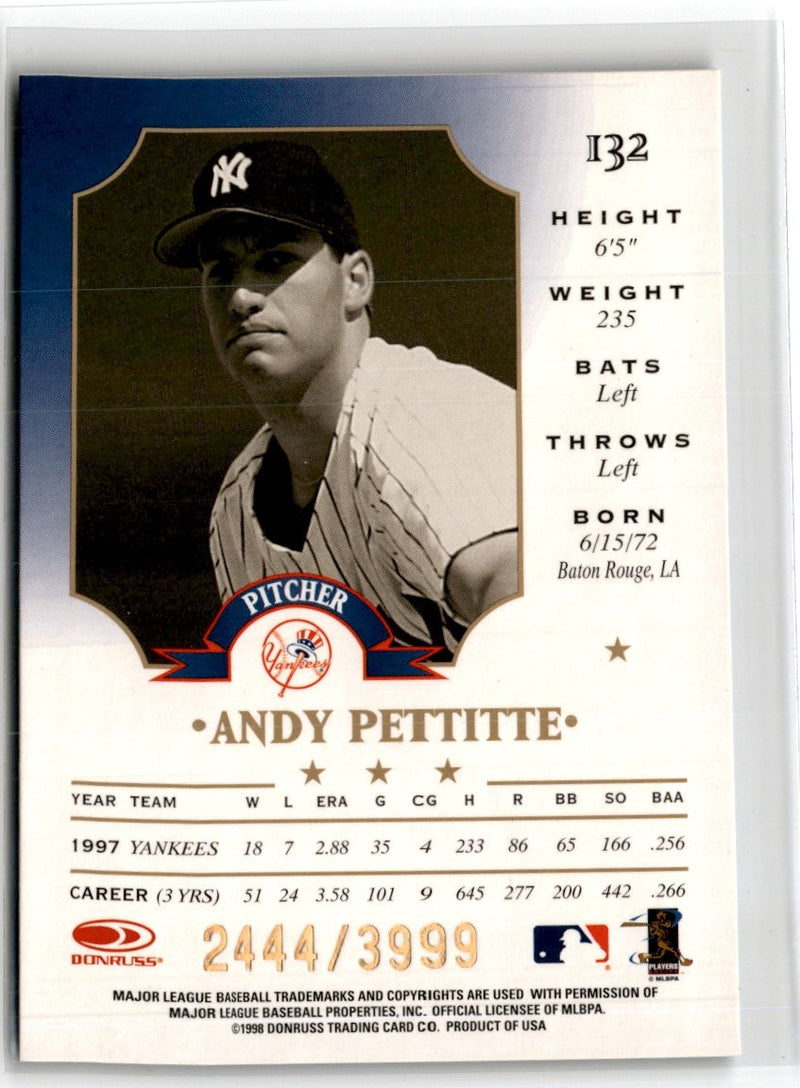 1998 Leaf Fractal Foundations Andy Pettitte