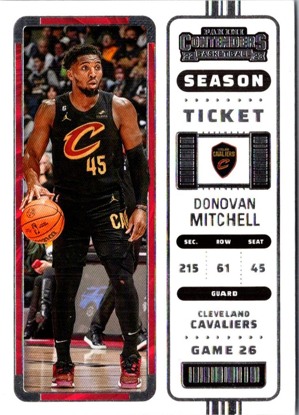 2022 Panini Contenders Game Ticket Red Donovan Mitchell #39