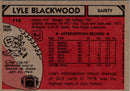 1980 Topps Lyle Blackwood