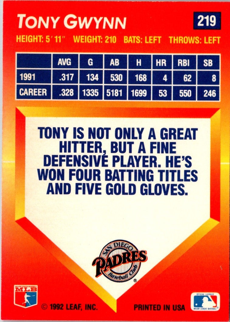 1992 Triple Play Tony Gwynn